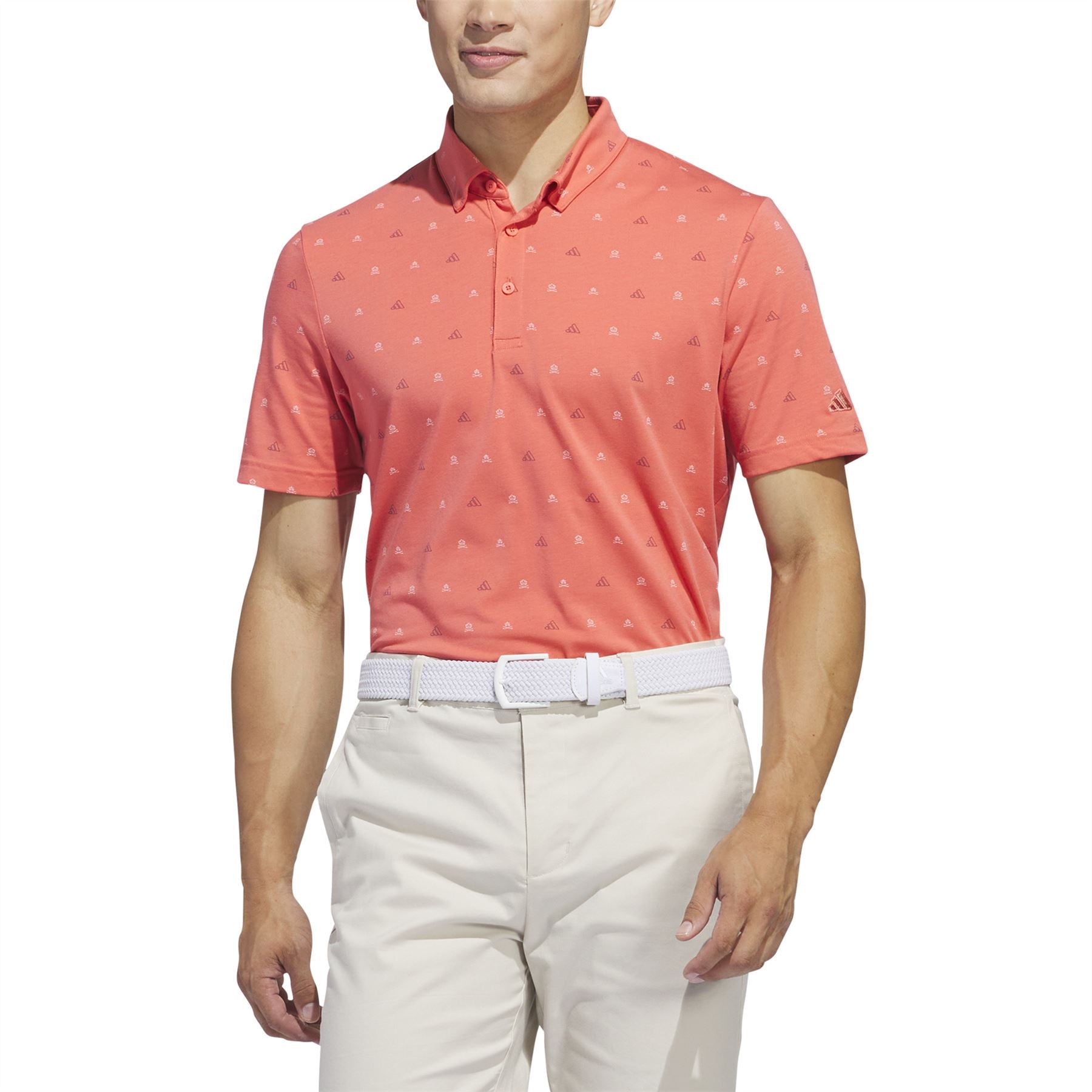 Go-To Mini-Crest Regular Fit Printed Polo Preloved Scarlet - SS24