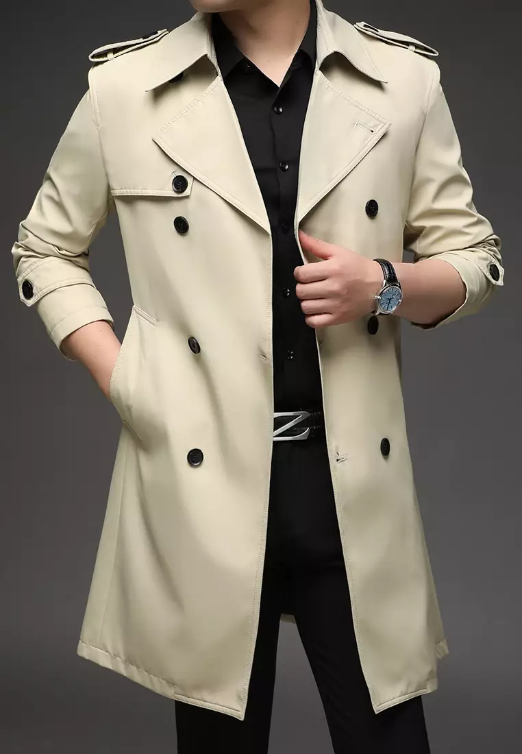 HAPPY FRIDAYS Men's Casual Trench Coats BC7987