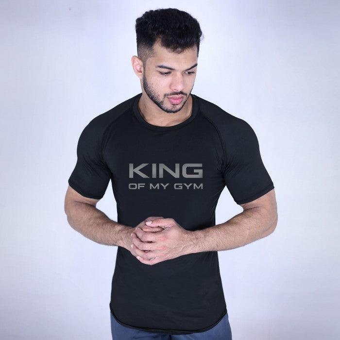 King Of My Gym - Jet Black Tee- Sale