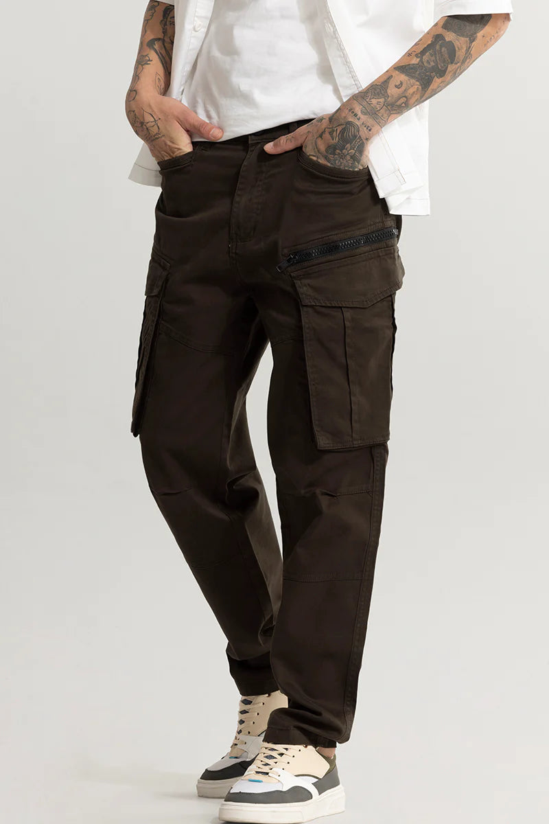 kyubic brown cargo pant