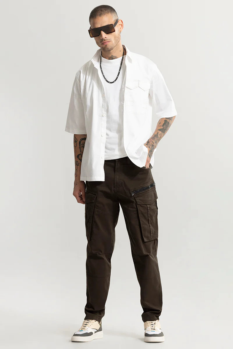 kyubic brown cargo pant