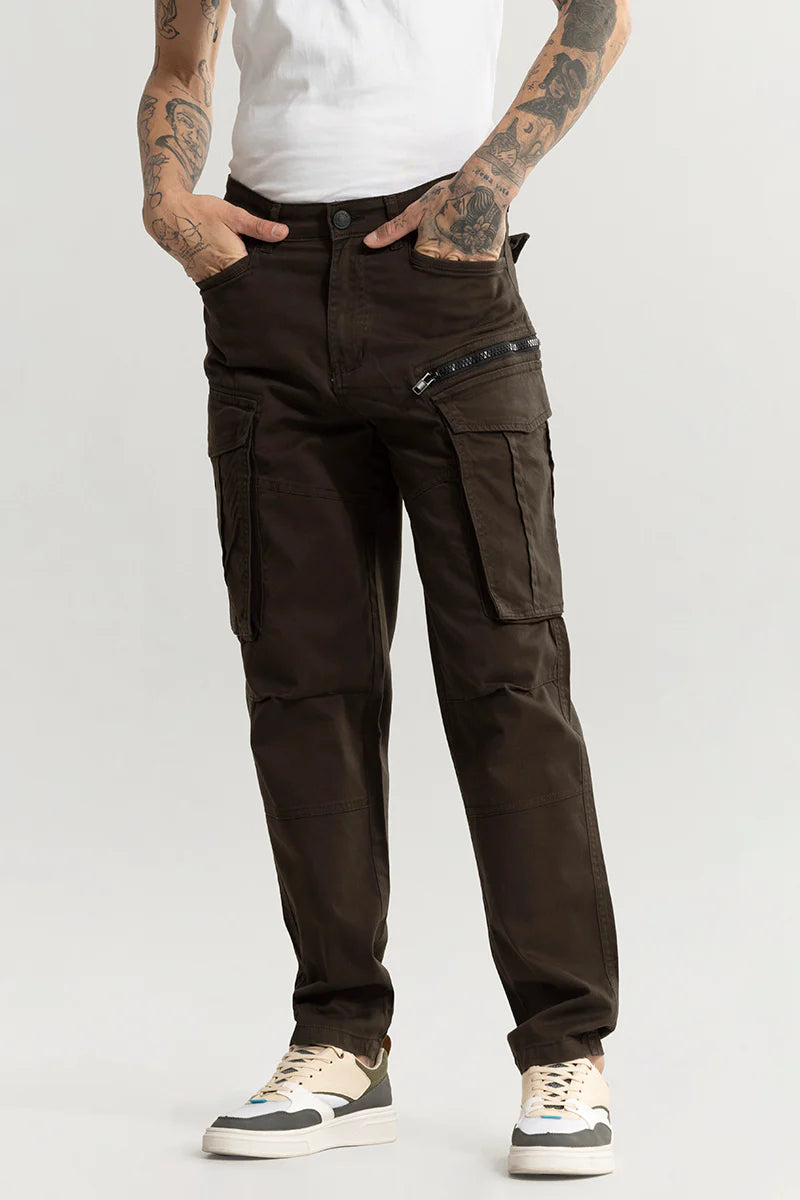 kyubic brown cargo pant