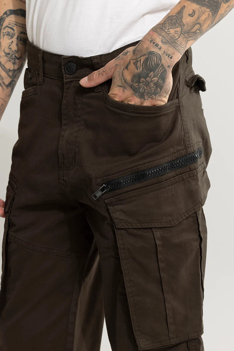 kyubic brown cargo pant