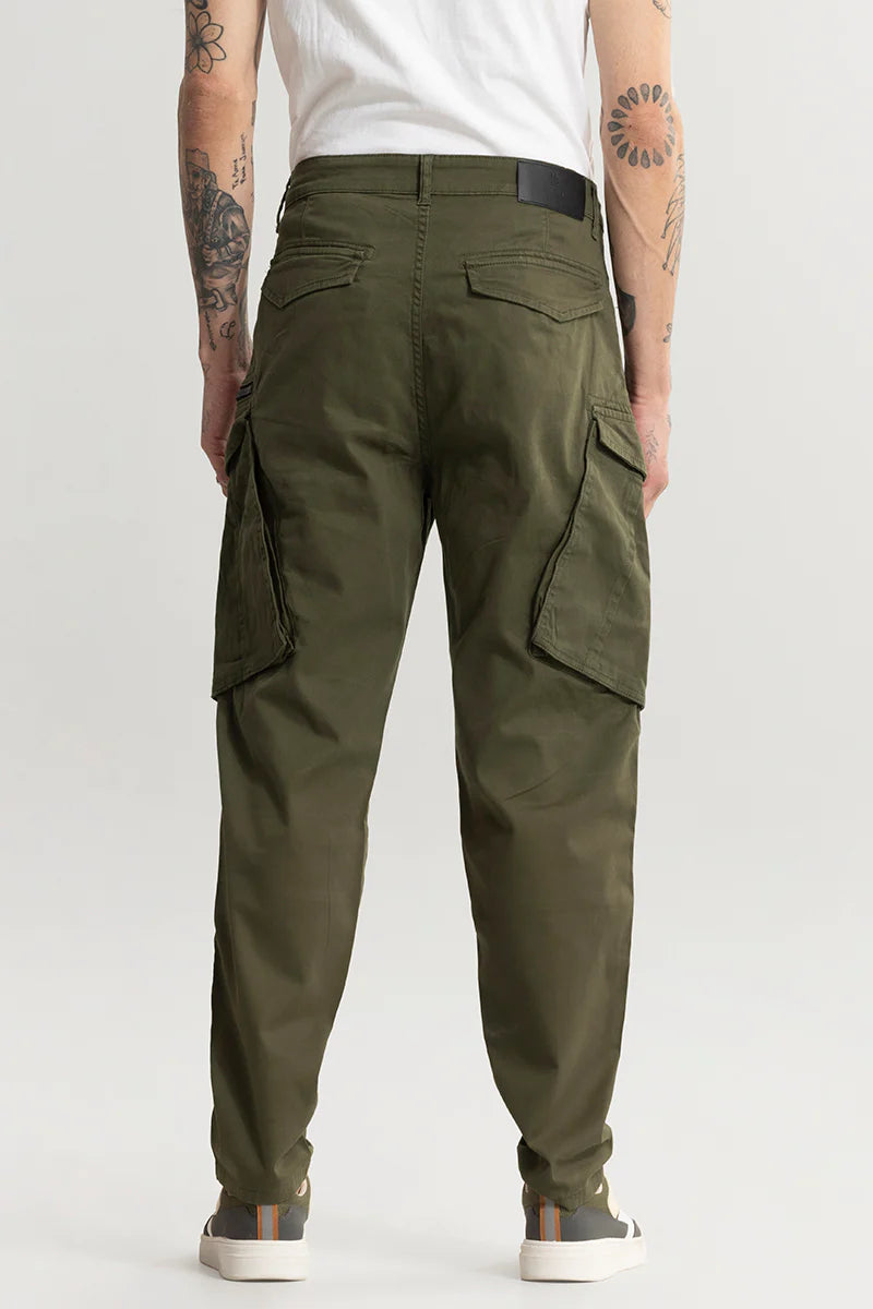 kyubic olive cargo pant