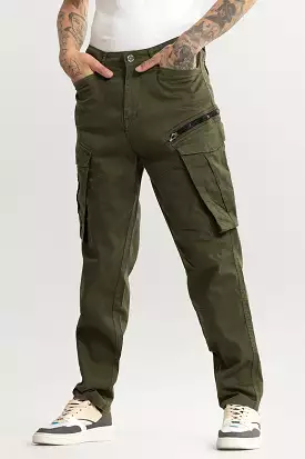 kyubic olive cargo pant