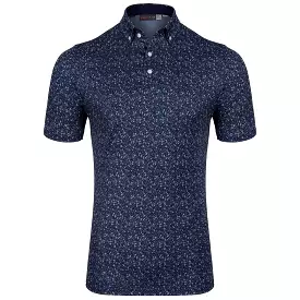 Lance Printed Polo Atlanta Blue/Steel Blue - SS24