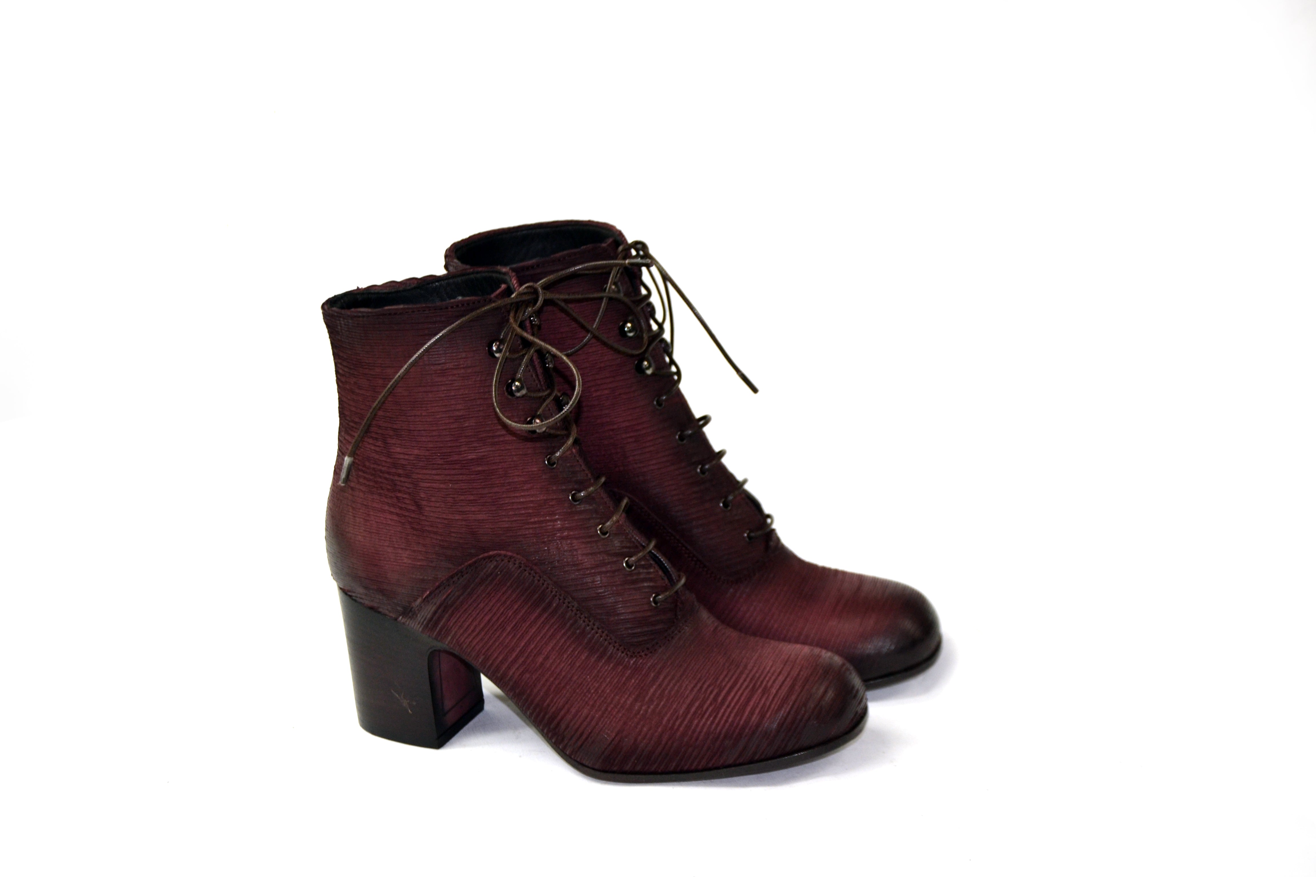 LAST PAIR 37- INTAGLIATO BORDEAUX BOOTS