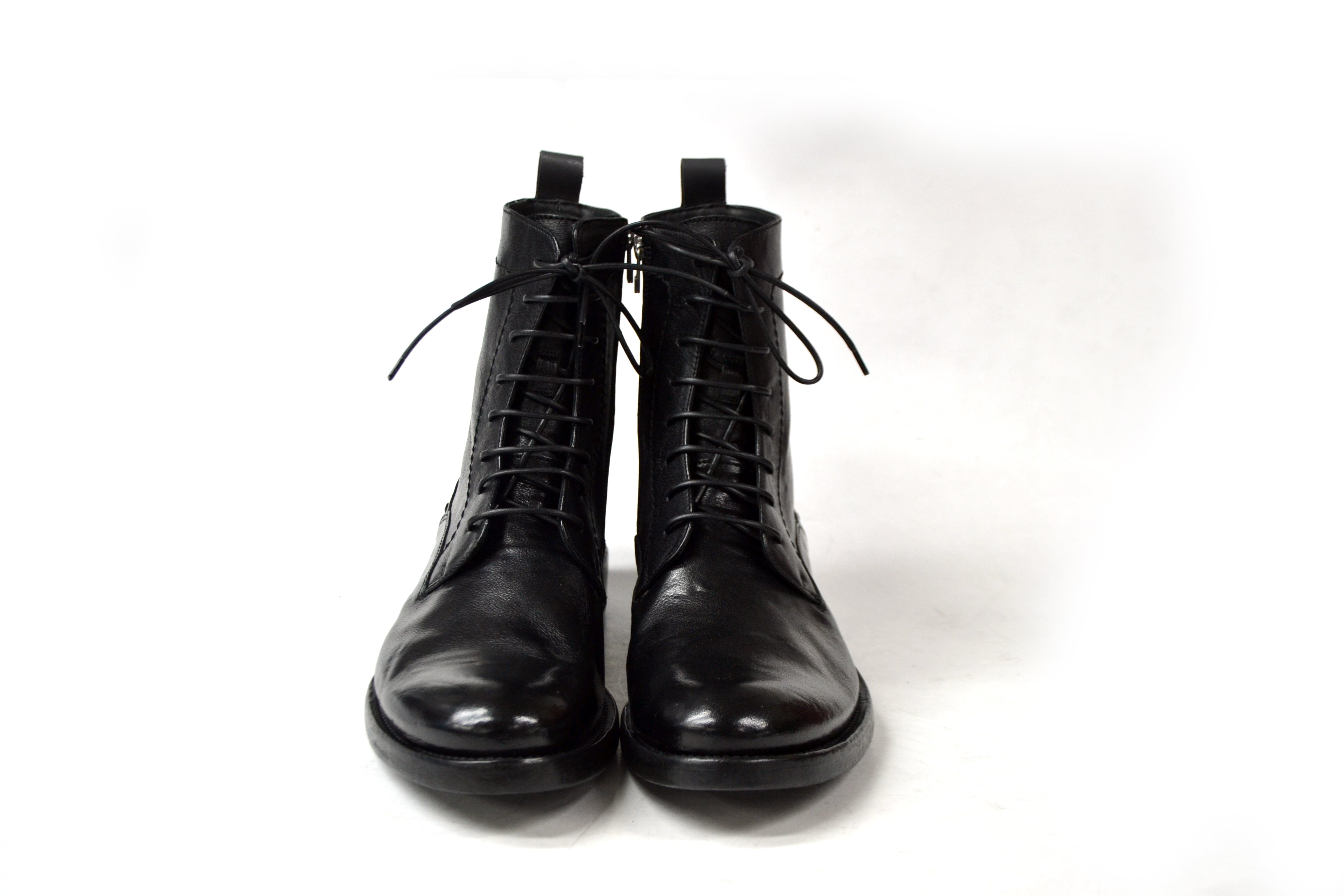 LAST PAIR  42/43/45/47- BLACK HIGH LACED BOOTS