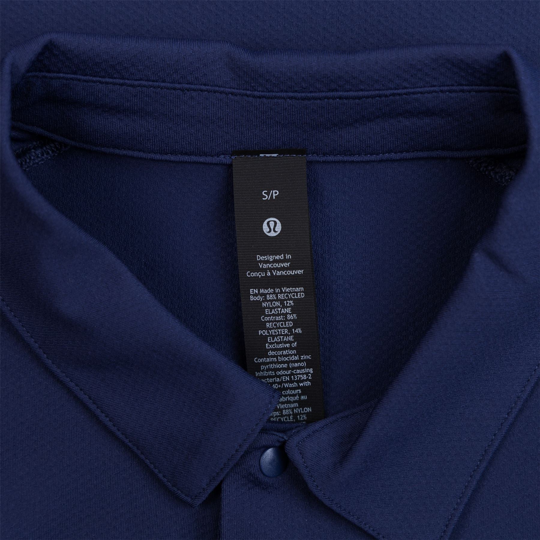 Logo Sport Nylon Stretch Polo Night Sea - SS24