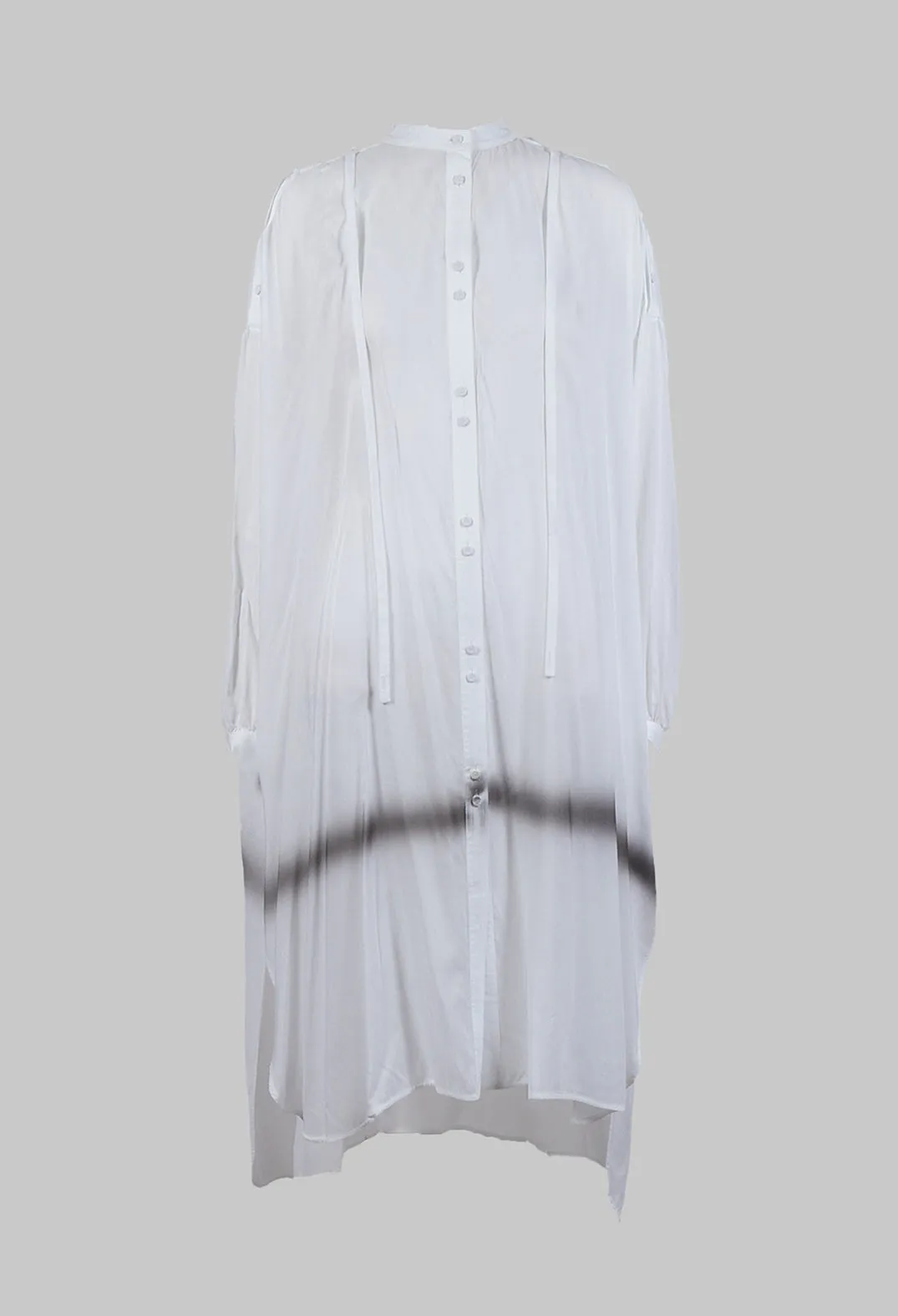 Longline Shirt Dress in White