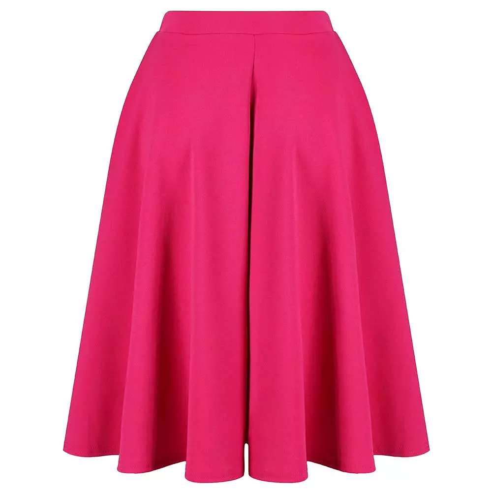 Magenta 1950s Vintage Rockabilly Swing Skirt