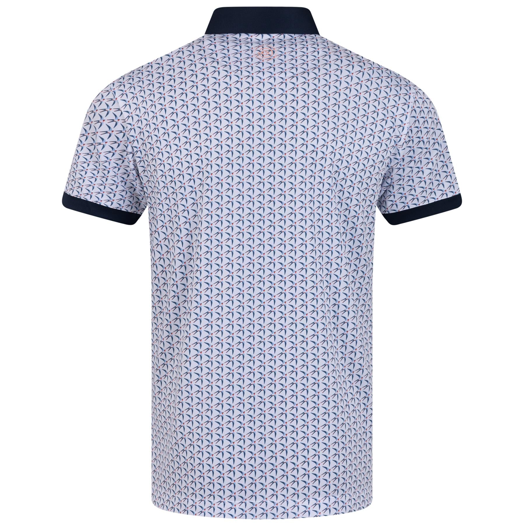 Malcolm Ventil8+ Breathable Regular Fit Polo White/Navy/Orange - AW23