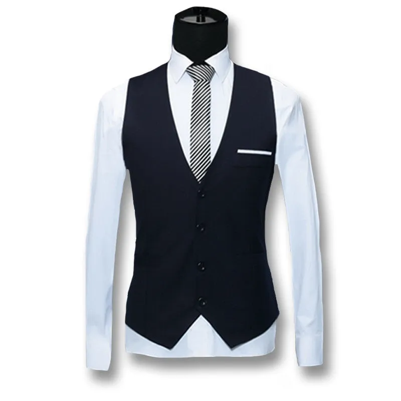 Men Suit Vests SM6azers Jackets Business Men Dress Vests Colete Masculino Men's Casual Slim Fit Sleeveless Waistcoat SM6