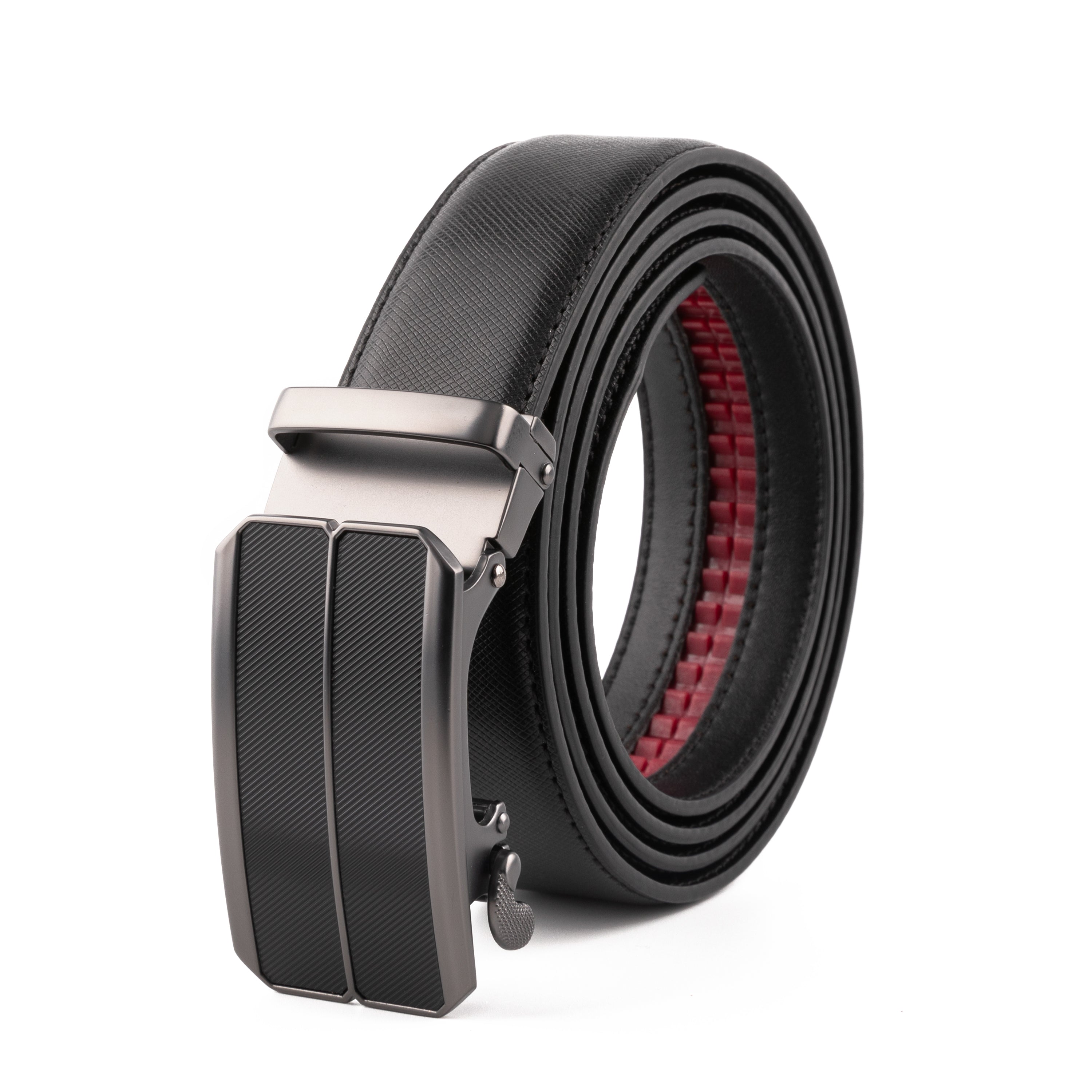 Men's Ratchet Dress Belt with Click Sliding Buckle