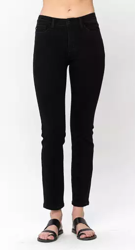 *Mid Rise Black Slim Fit Jeans*