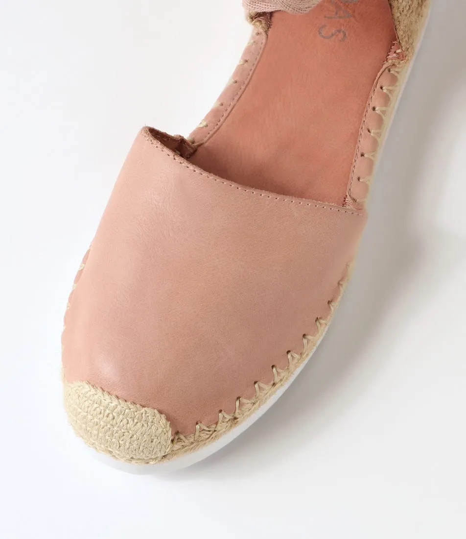 MIDAS Willa Cafe Leather Espadrilles