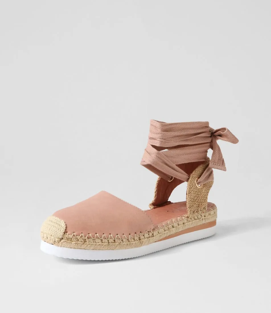 MIDAS Willa Cafe Leather Espadrilles