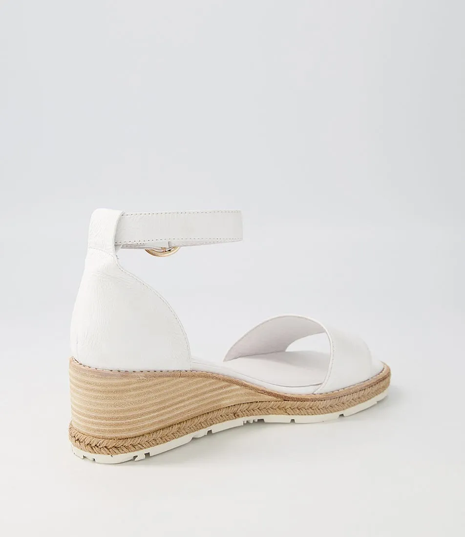 MOLLINI Nacha White Leather Espadrilles