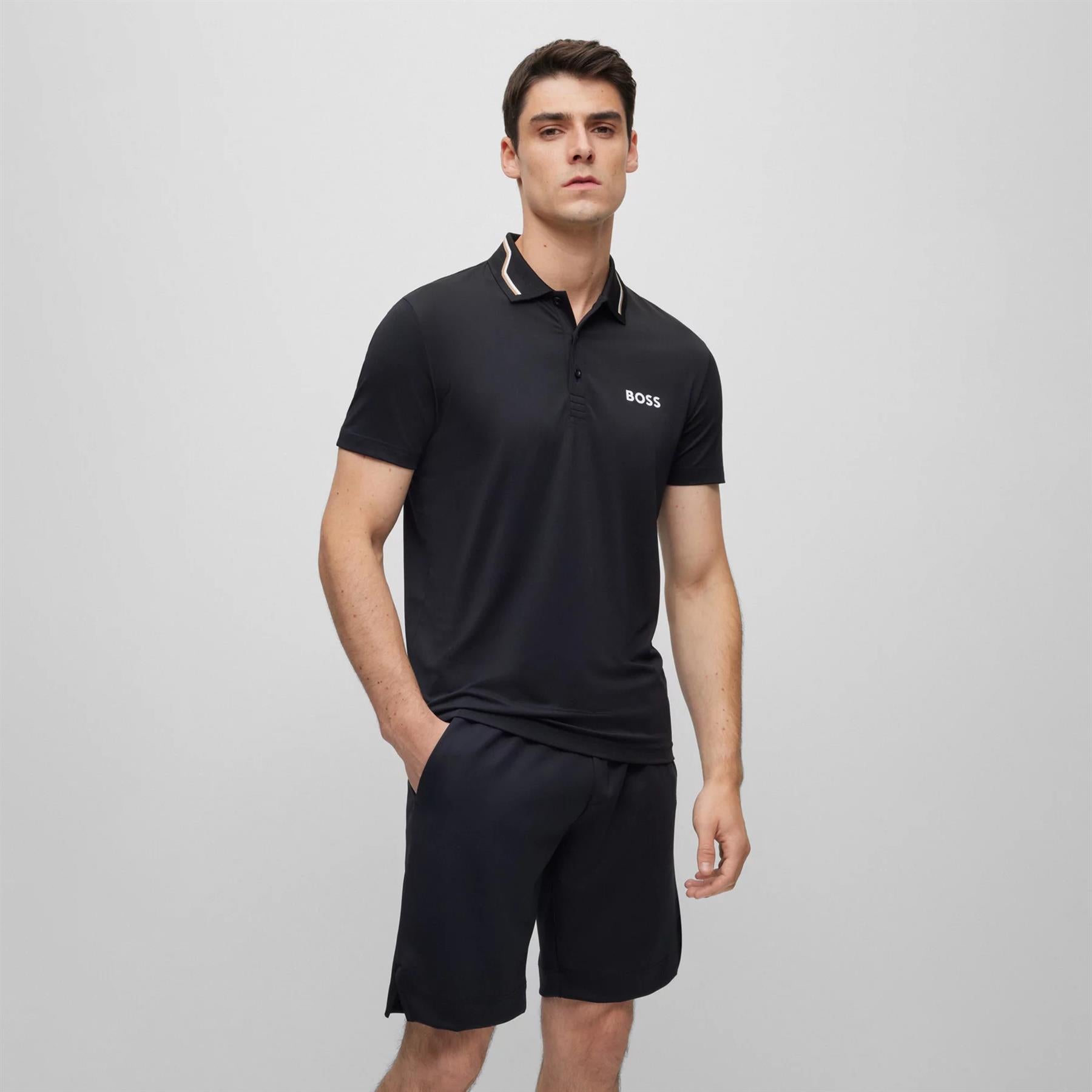 Paddytech Regular Fit Polo Black - W23