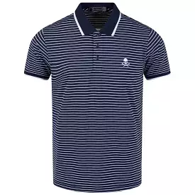 Perforated Wide Stripe Polo Twilight - SS23