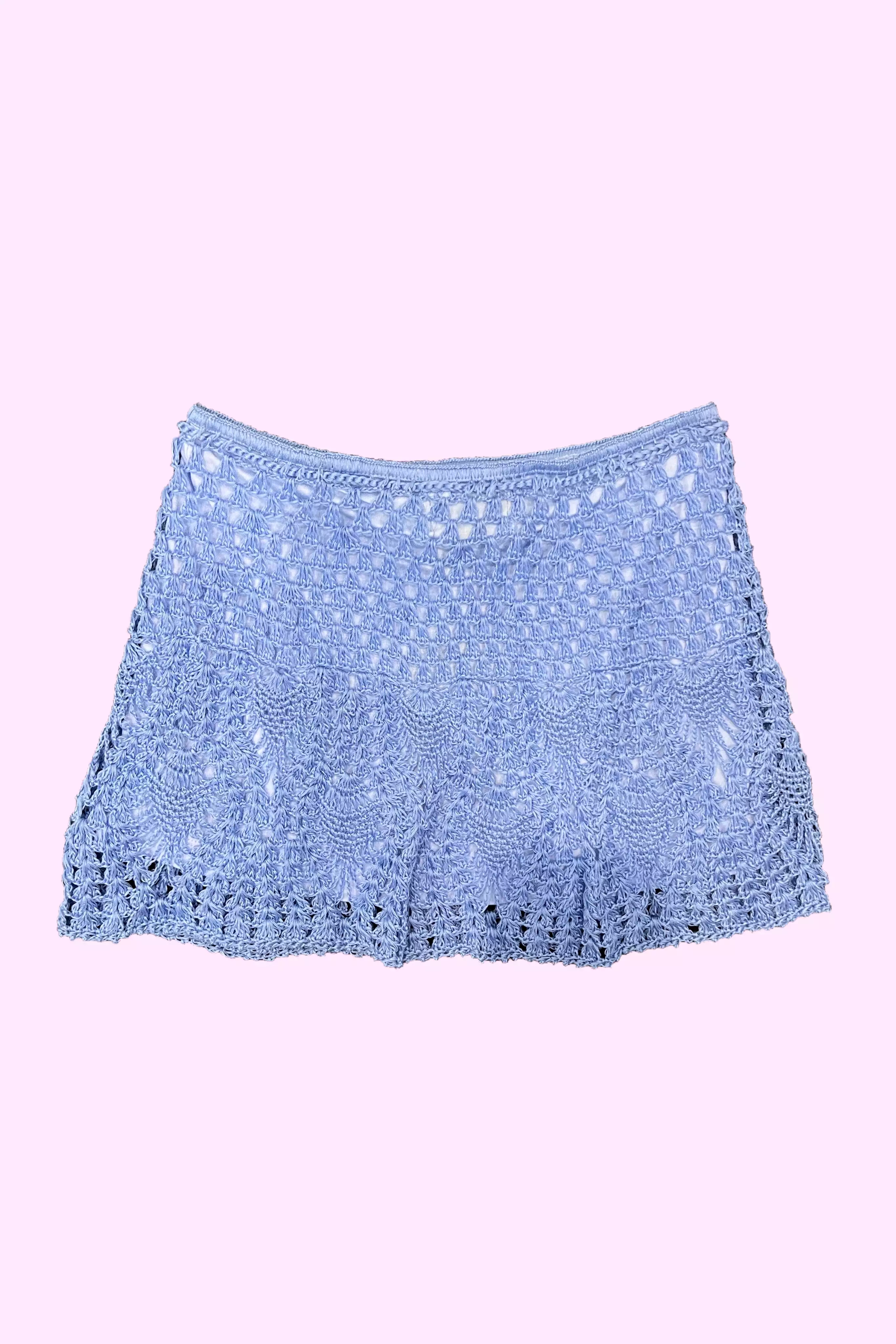 Periwinkle Blue Crochet Skirt