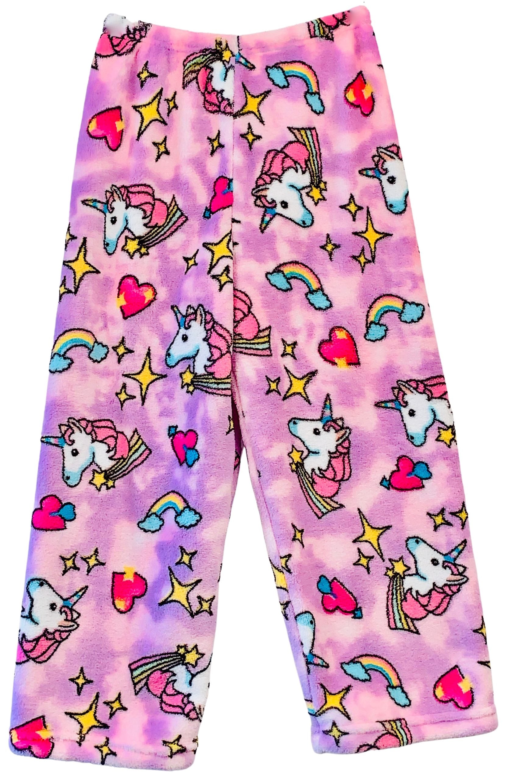 Pink Unicorn Fuzzy Pants