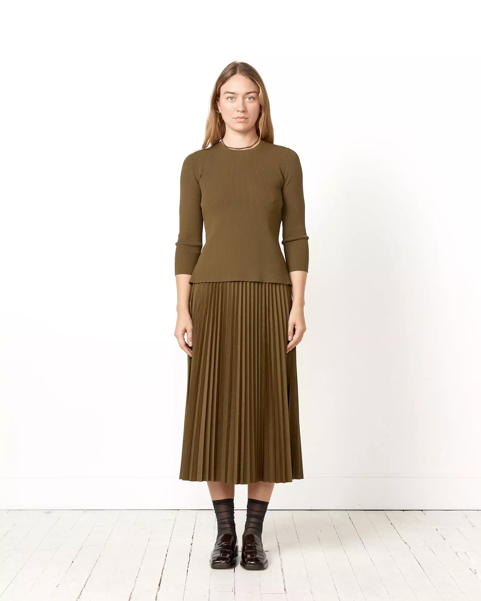 Pleated Pullon Skirt