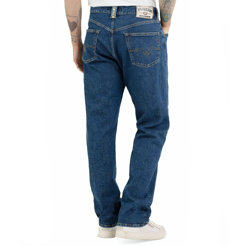 Replay M9Zero1 Straight Fit Jeans - Red Cast Indigo Dark