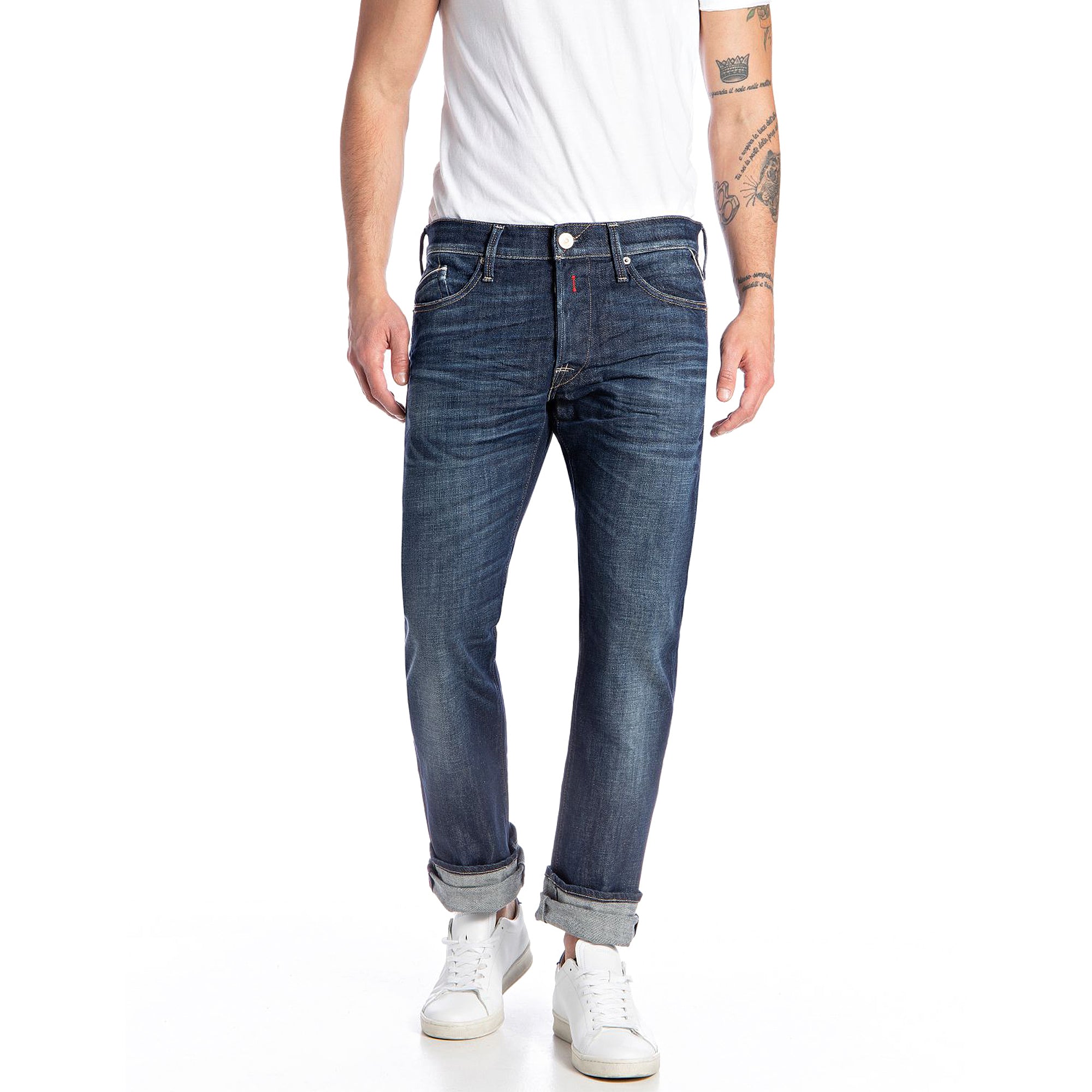 Replay Waitom Regular Fit Jeans - Classic Dark Blue