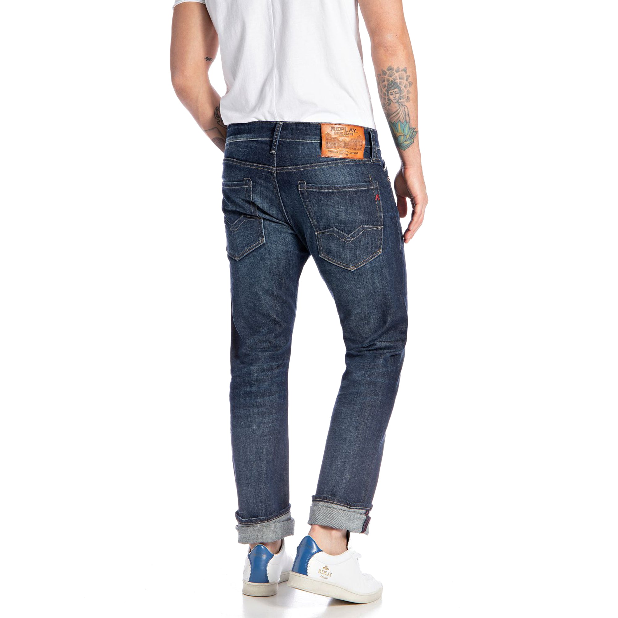 Replay Waitom Regular Fit Jeans - Classic Dark Blue