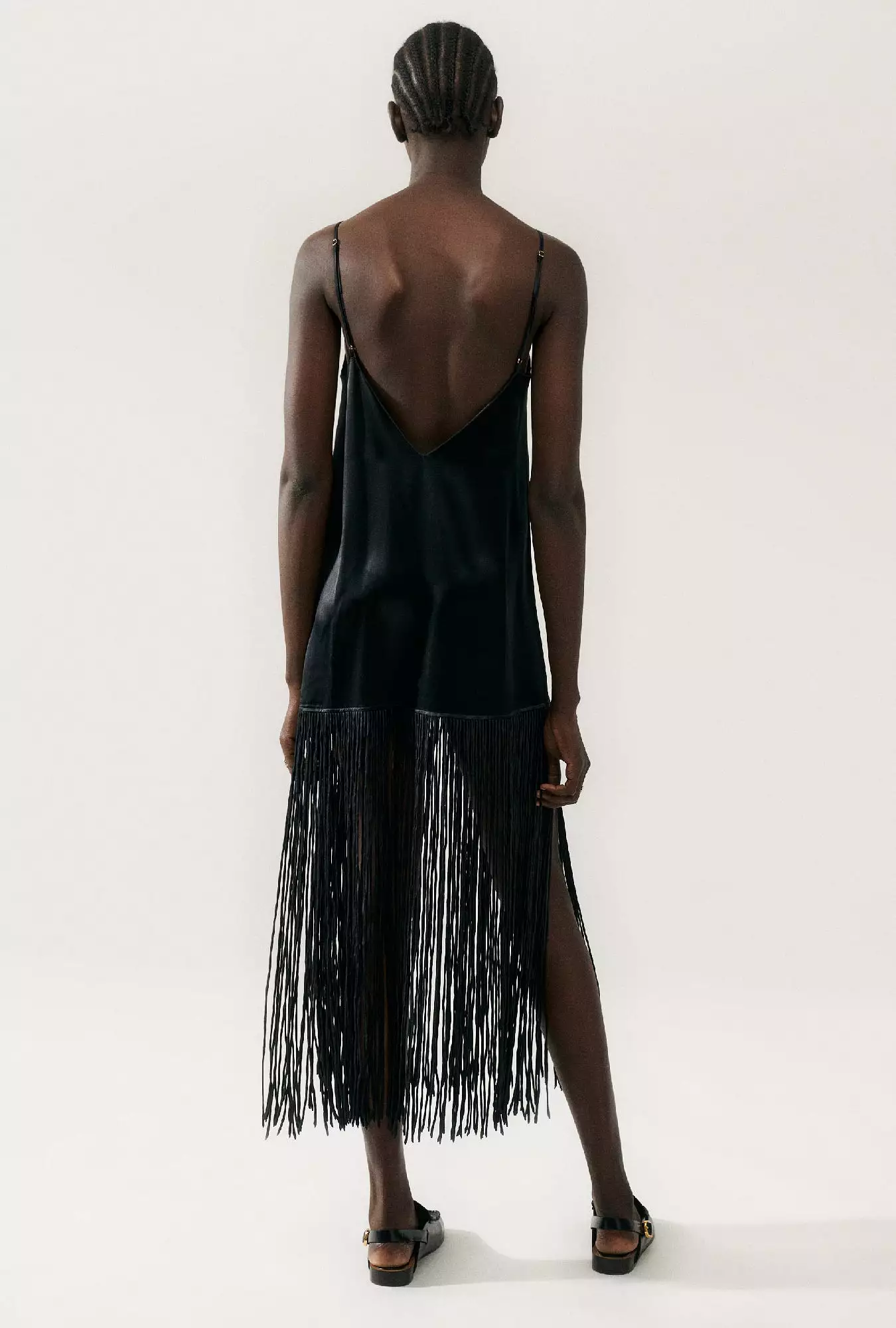 Silk Laundry - Fringe Dress - Black