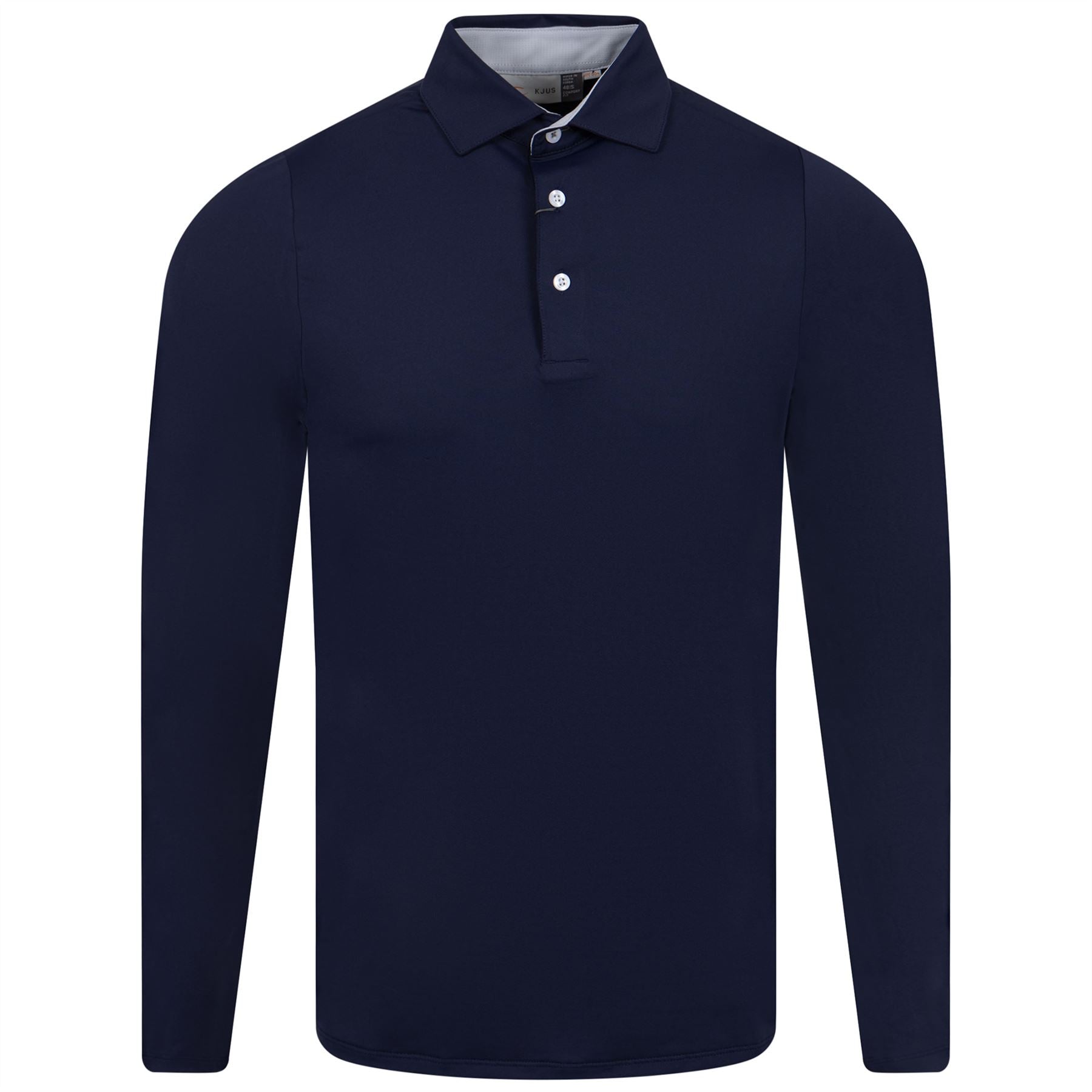 Soren Solid LS Comfort Fit Polo Atlanta Blue - 2024