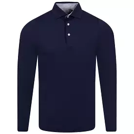 Soren Solid LS Comfort Fit Polo Atlanta Blue - 2024