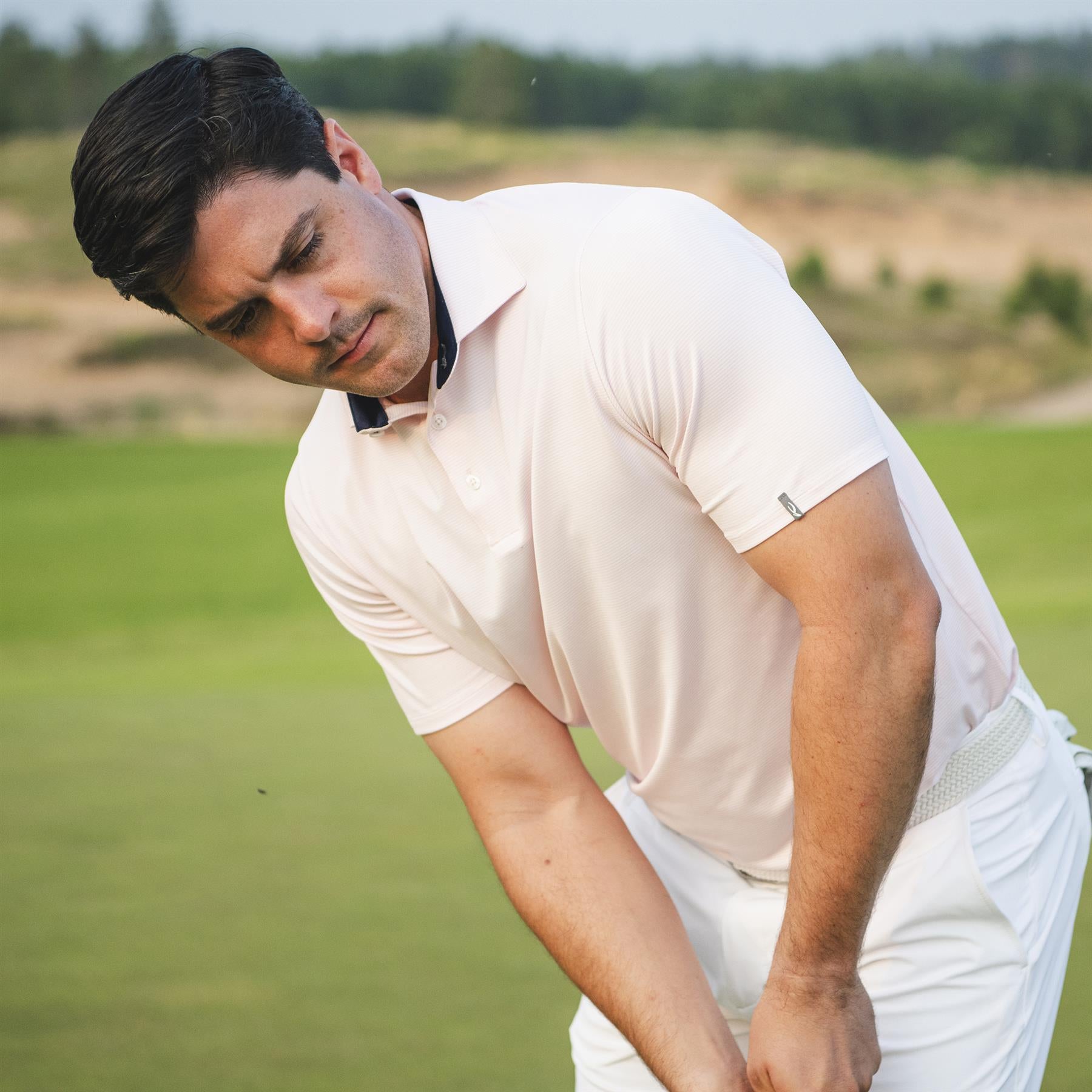 Soren Stripe Polo Pink Salt/White - SS24