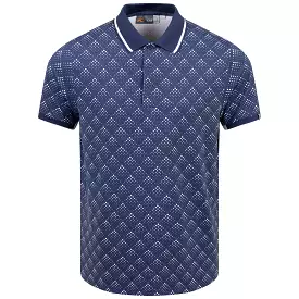 Spot Printed Polo Atlanta Blue/Pink Salt - SS24