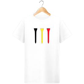 T-Shirt en coton bio TEES NOIR JAUNE ROUGE Belgique