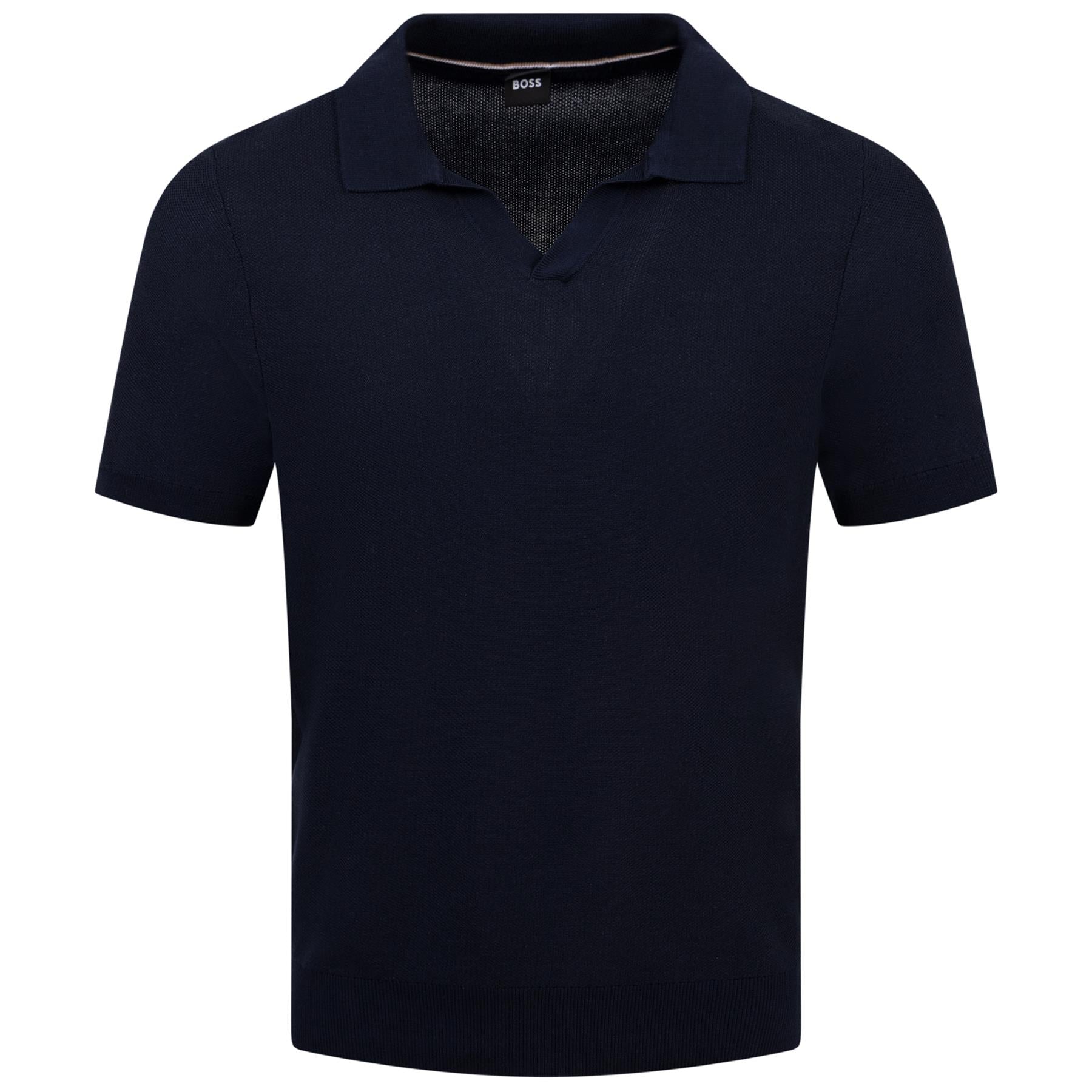 Tempio Regular Fit Knitted Polo Dark Blue - SU24