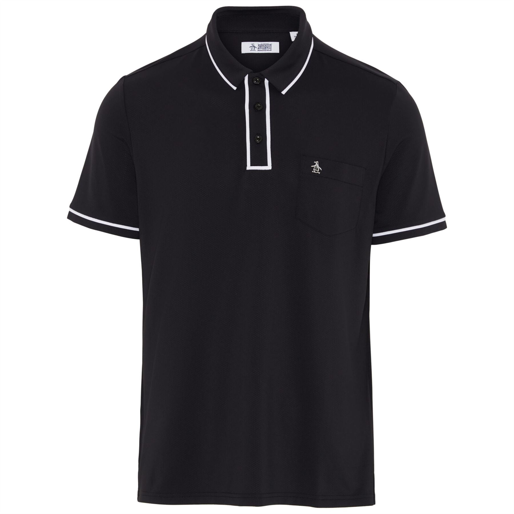 The Technical Earl Nylon Stretch Polo Caviar Black - SS24