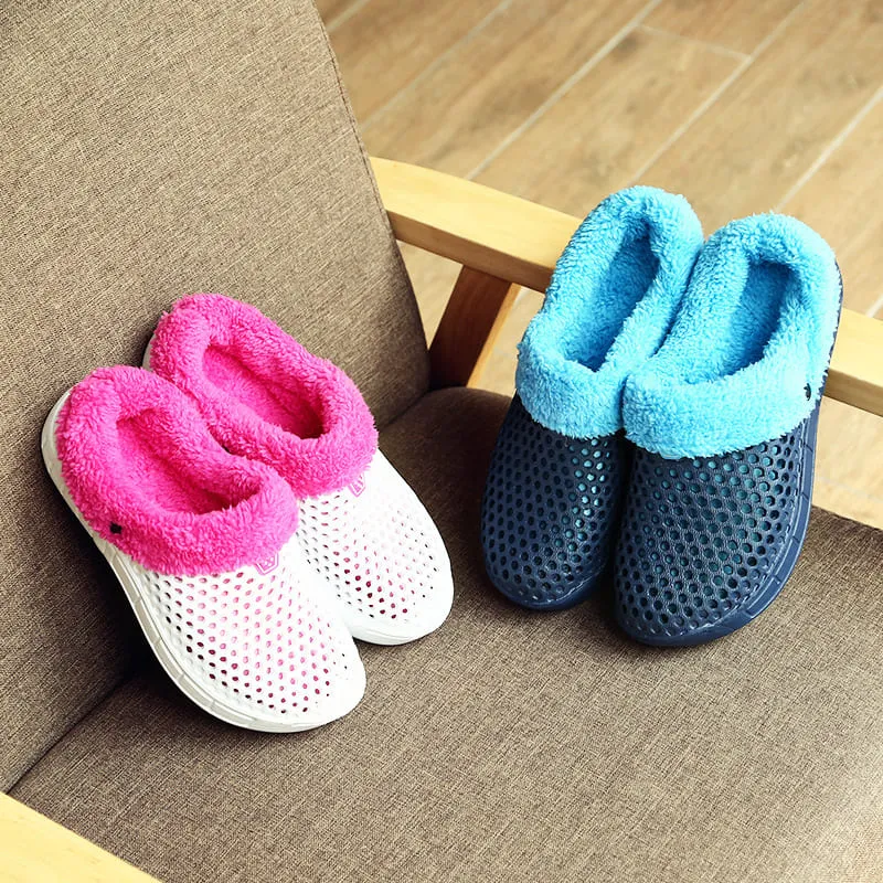 Tiosebon Unisex  Outdoor Fuzzy Slippers