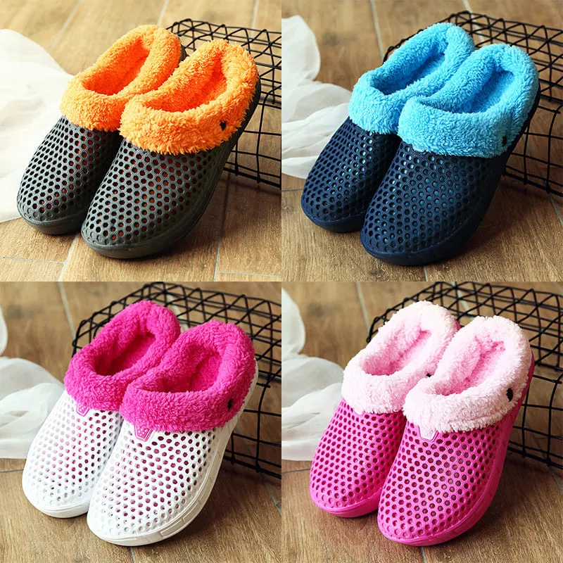 Tiosebon Unisex  Outdoor Fuzzy Slippers