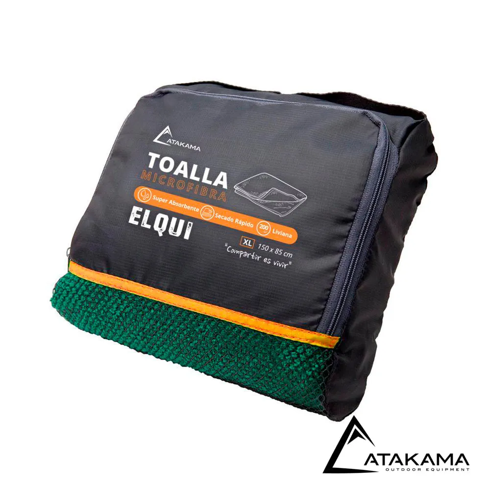 Toalla Microfibra Elqui Verde - Atakama Outdoor