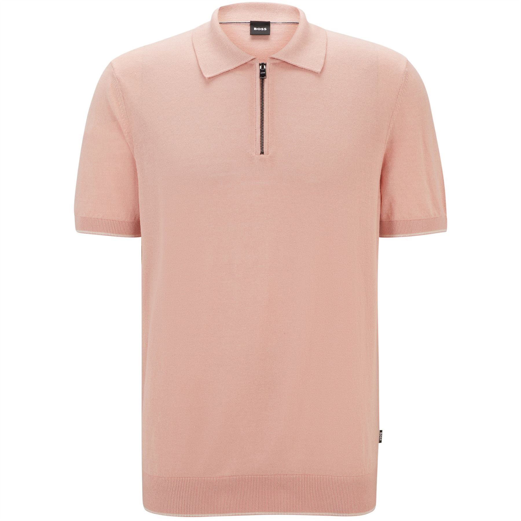 Trieste Regular Fit Linen Polo Open Pink - SU24