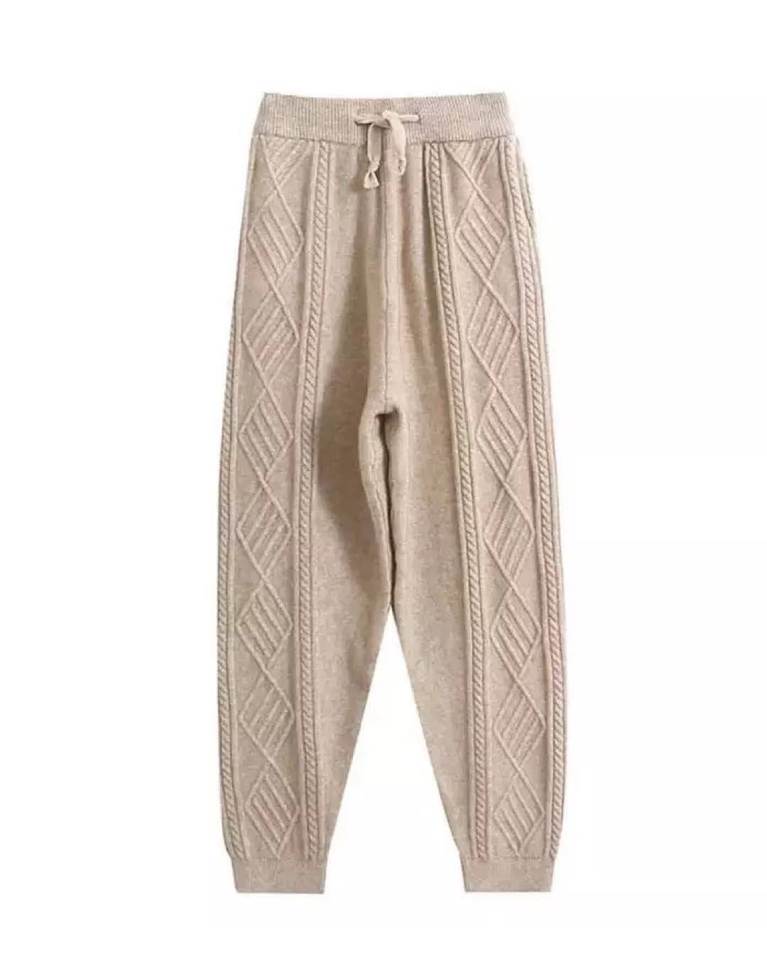 Twisted Rope Knitted Pants