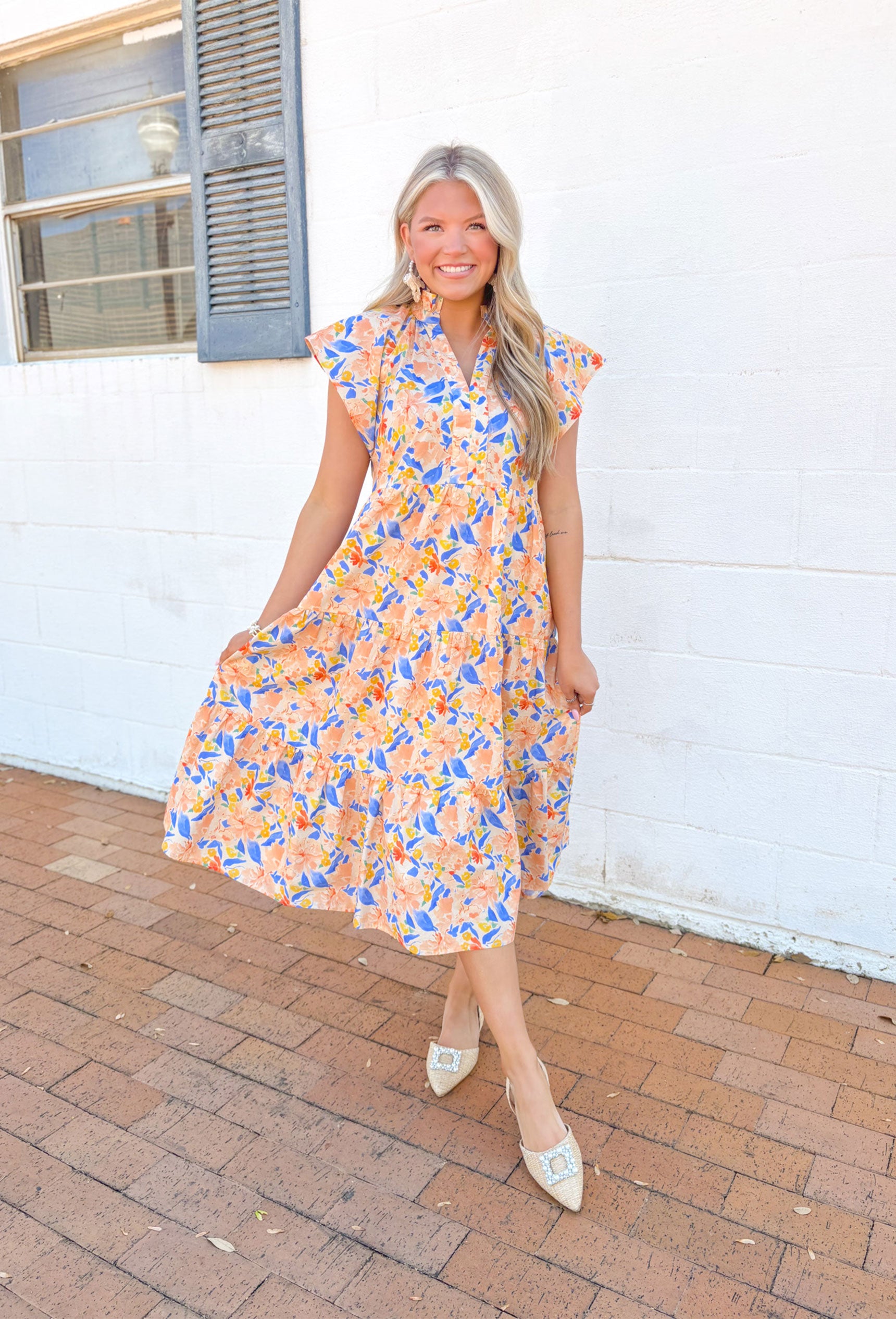 Wishing For Florals Midi Dress