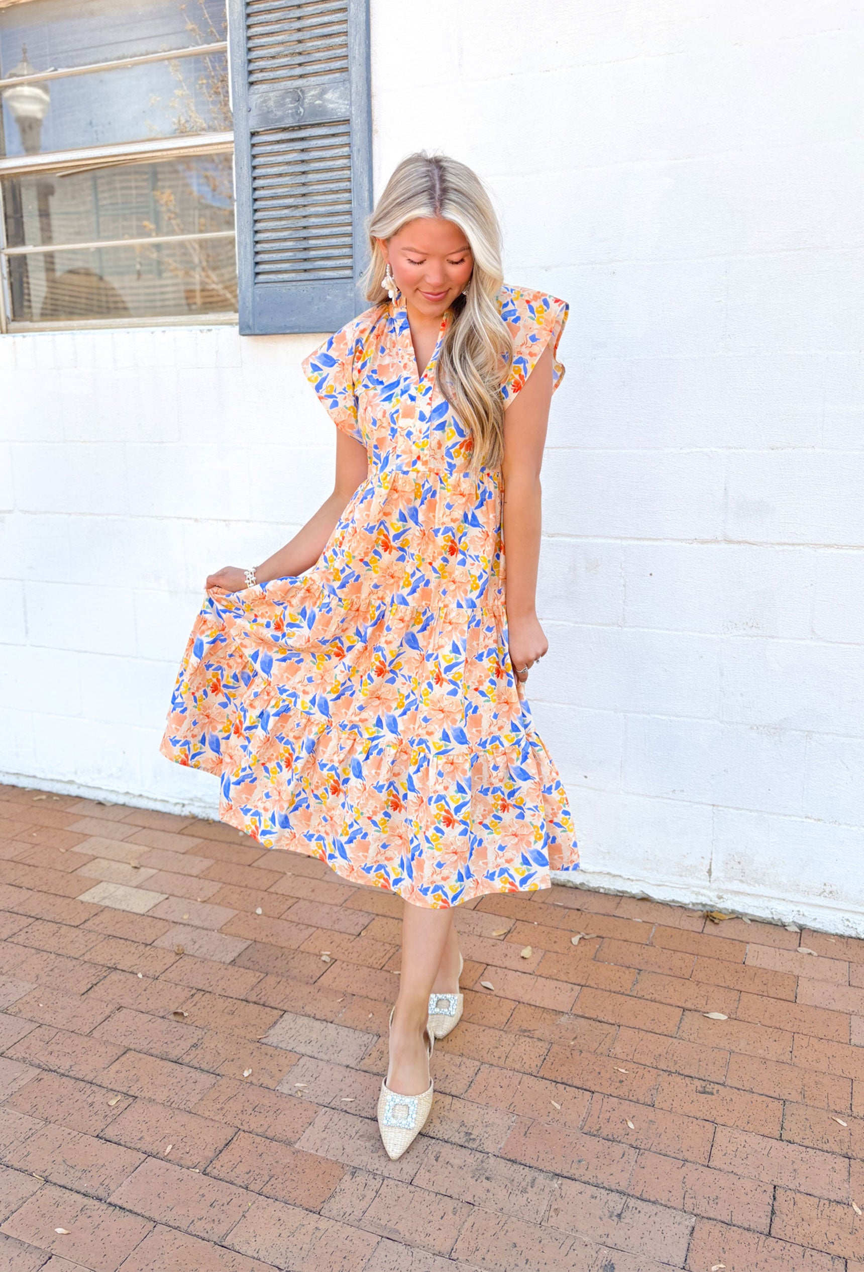 Wishing For Florals Midi Dress