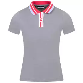 Womens Ivy Polo Salt And Pepper Grey Melange - AW23