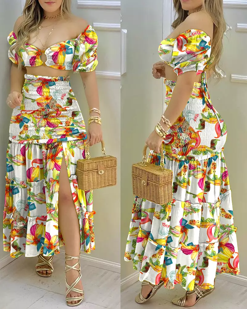 Women's Long Skirt Suit, 2022 for Summer Vacation