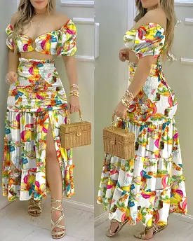 Women's Long Skirt Suit, 2022 for Summer Vacation