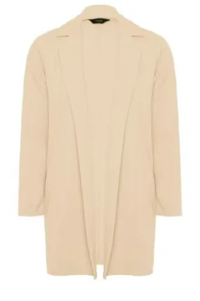 YOURS Curve Beige Brown Longline Blazer